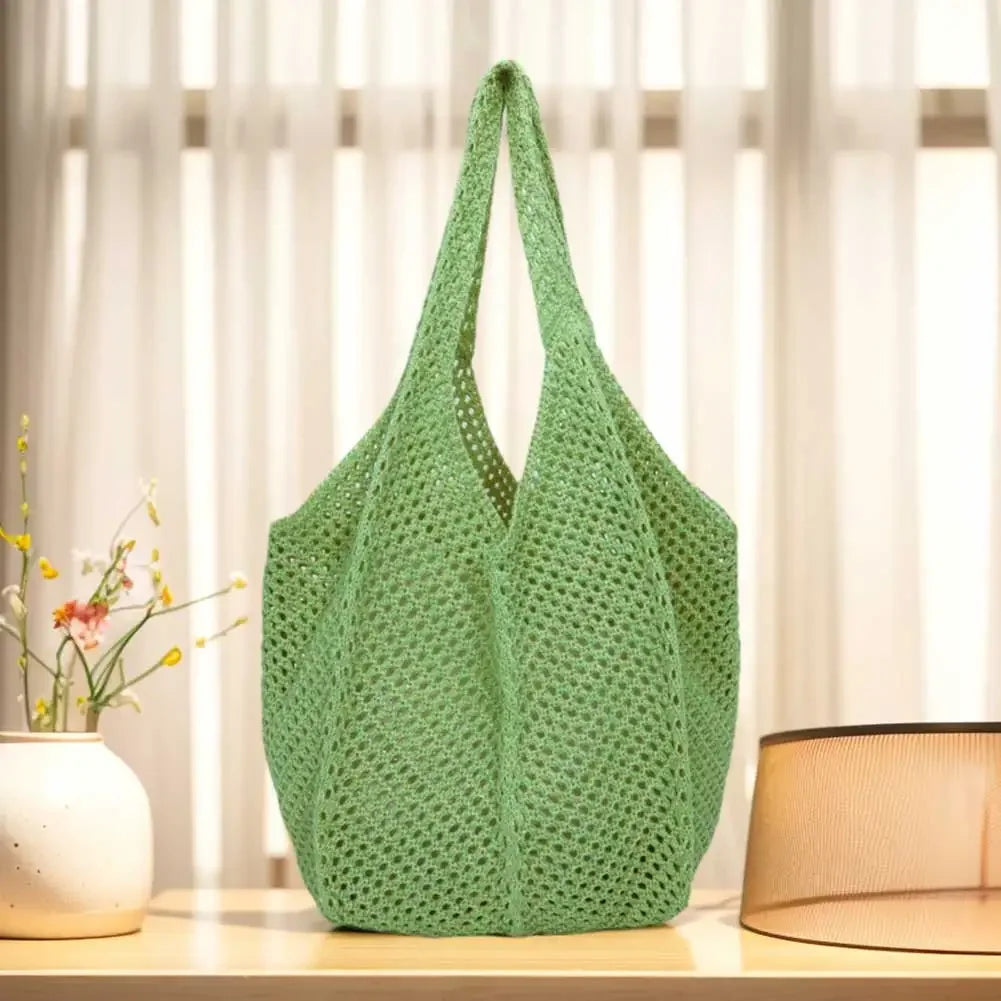 Women's Shoulder Bags Casual Straw Wicker Woven Ladies Handmade Totes Large Capacity Summer Beach Female's Messenger Bag