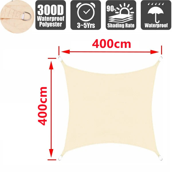 300D awningSummer outdoor waterproof anti-UV shade canvas Oxford cloth sunscreen rain cover garden courtyard awni