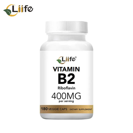 Liife Vitamin B2(Riboflavin) Energy Skin & Cellular Health Supplement Vitamin B-2 400mg 180caps