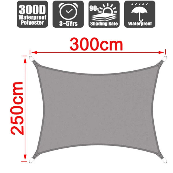 300D awningSummer outdoor waterproof anti-UV shade canvas Oxford cloth sunscreen rain cover garden courtyard awni