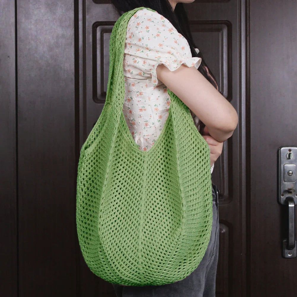 Women's Shoulder Bags Casual Straw Wicker Woven Ladies Handmade Totes Large Capacity Summer Beach Female's Messenger Bag