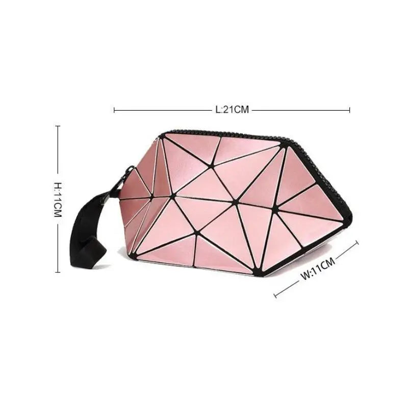 Women's Clutches New Luminous Wallets Clutch Bags Fashion Female Geometric Purses Casual Rhombic Pattern Shell Makeup Handbags