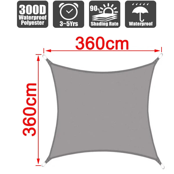 300D awningSummer outdoor waterproof anti-UV shade canvas Oxford cloth sunscreen rain cover garden courtyard awni