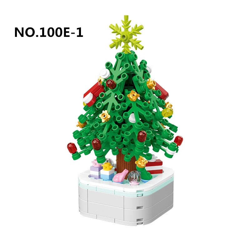 Creative Christmas Tree Building Blocks Set Potted Plant Design Home Decor 211pcs DIY Bricks Toys for children Xmas Gifts