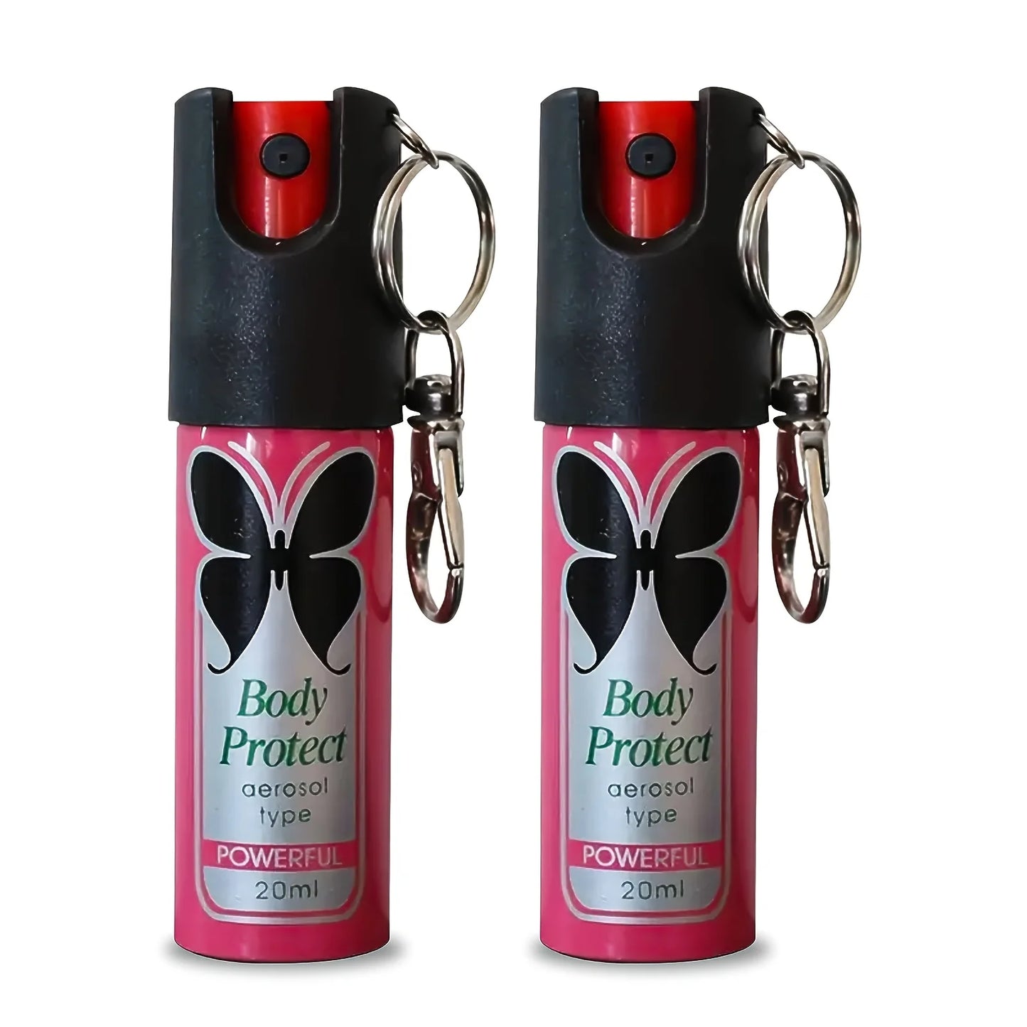 Portable Security Mini Pepper Spray - 0.68 oz Mini Can with Keychain, Pink - Ideal for Outdoor Safety and Personal Protection