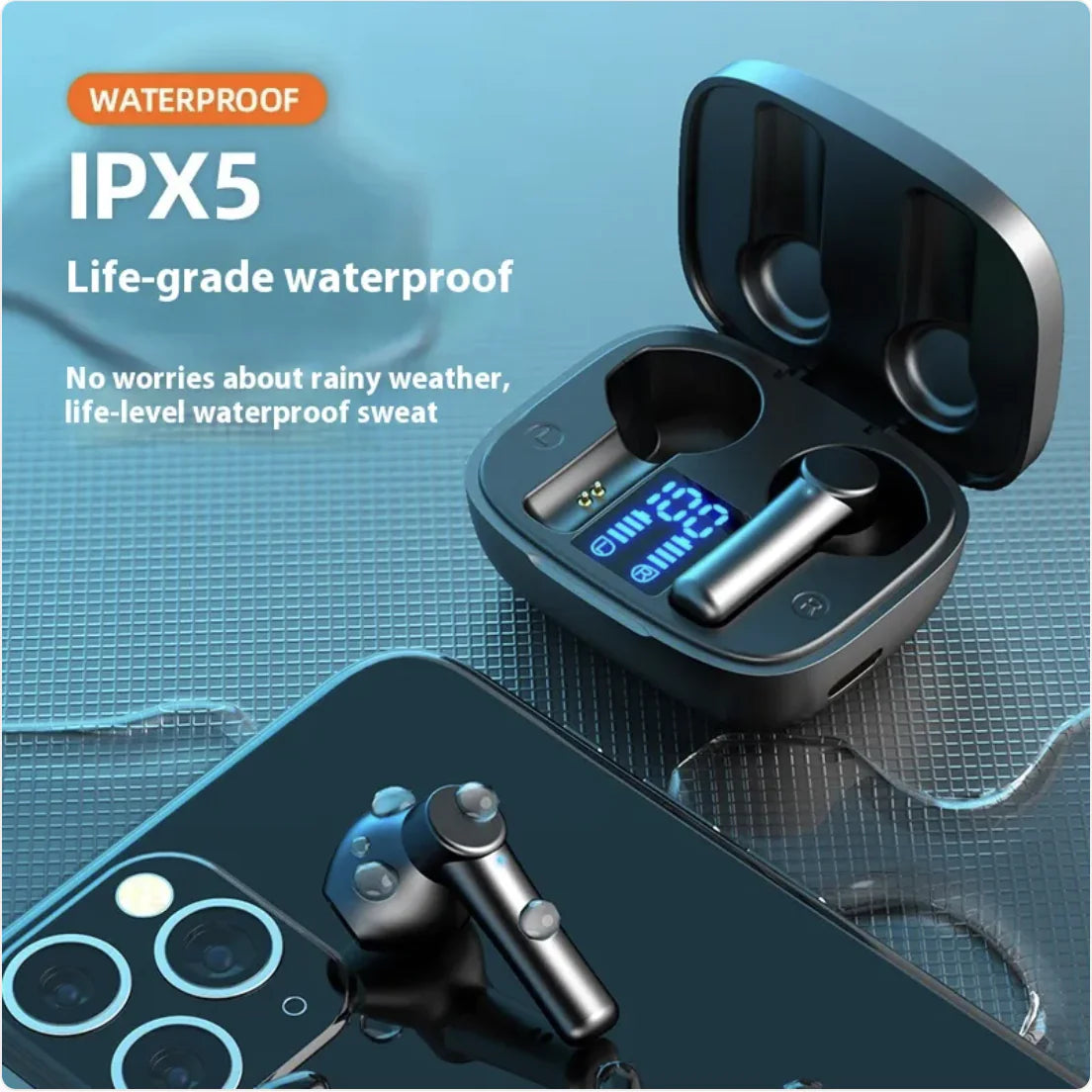 Waterproof Wireless Sports Bluetooth Earbuds